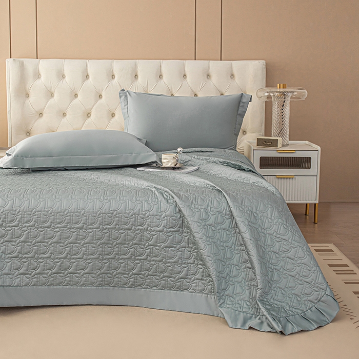 91家纺网 家纺一手货源 找家纺 金喜2025新款100支全棉枕套宽边工艺100S长绒棉枕头套-莫兰迪色系 木槿绿