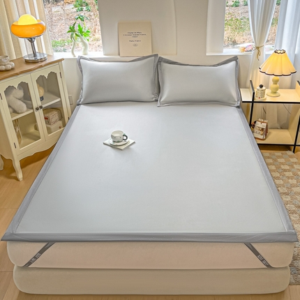 鑫琪莱家纺 2025云母凉感冰丝席 床席款-云母灰