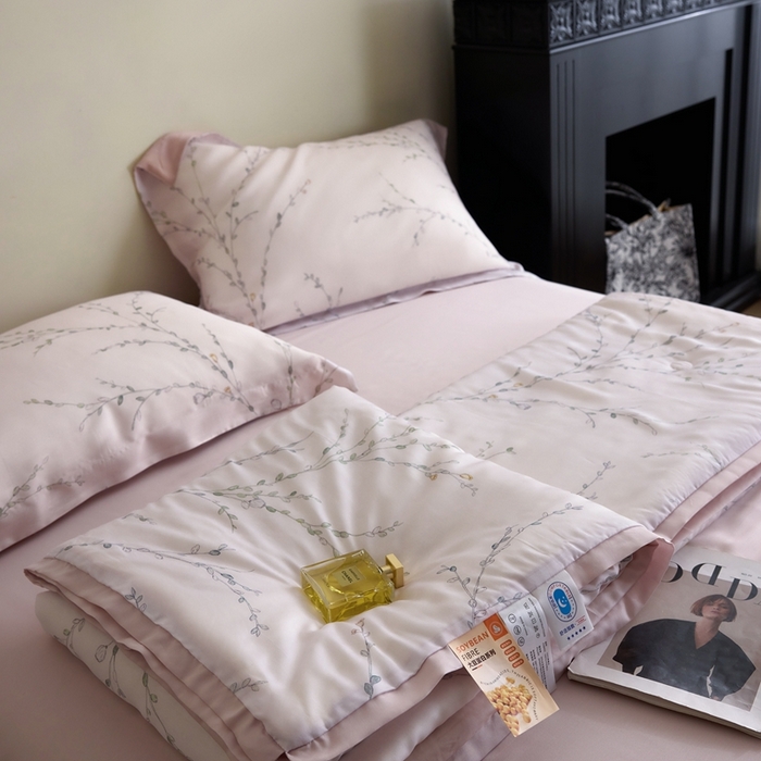 91家纺网 家纺一手货源 找家纺 （总）黛舒家居 2025新款天丝印花夏被四件套