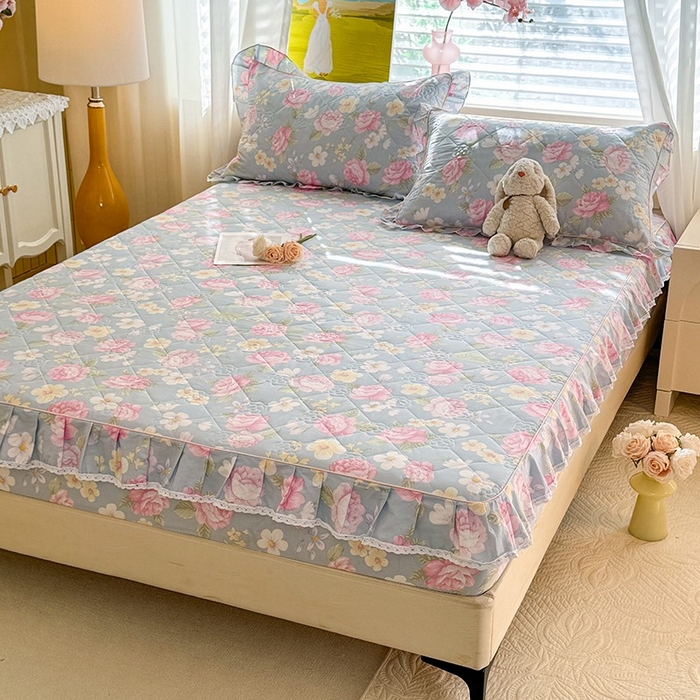 91家纺网 家纺一手货源 找家纺 （总）美达家纺 2025新款全棉印花夹棉床笠