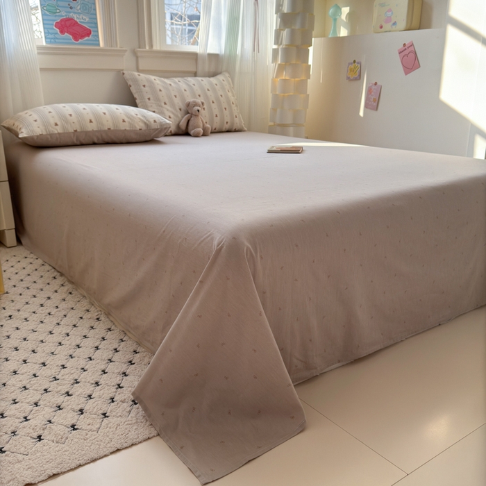 91家纺网 家纺一手货源 找家纺 清雅福 2025全棉13372小清新四件套和单被套早春系列第二批--单枕套 北欧熊