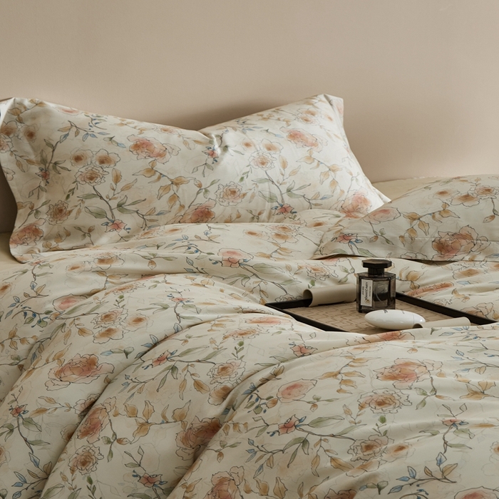 91家纺网 家纺一手货源 找家纺 顾家家居 2025新款莱塞尔数码印花四件套 米丽