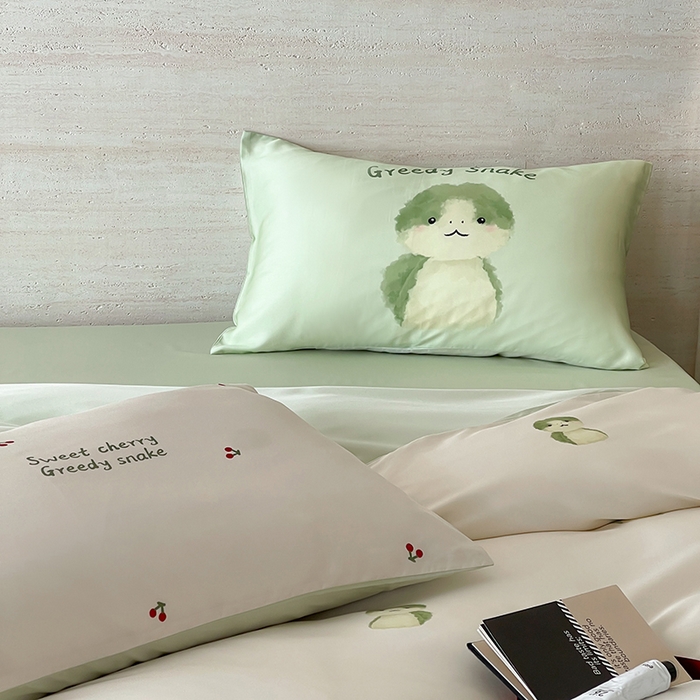 91家纺网 家纺一手货源 找家纺 （总）赫帛 2025新款60支天丝四件套-绿胖胖