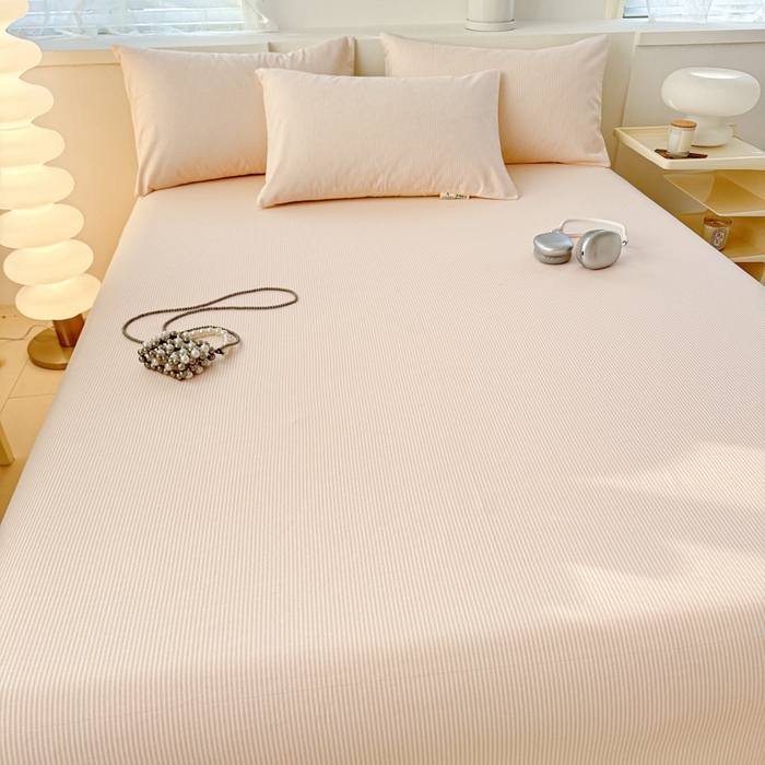 91家纺网 家纺一手货源 找家纺 眠博士2025新款全棉老粗布床单 老粗布床单-细条玉