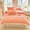 91家纺网 家纺一手货源 找家纺 大麦家纺 2025新款亲肤花边款床盖四件套  甜心小姐-落日橘