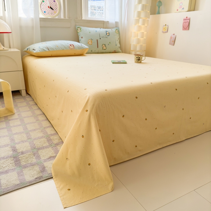 91家纺网 家纺一手货源 找家纺 清雅福 2025全棉13372小清新四件套和单被套早春系列第二批--单被套 旺柴犬·蓝