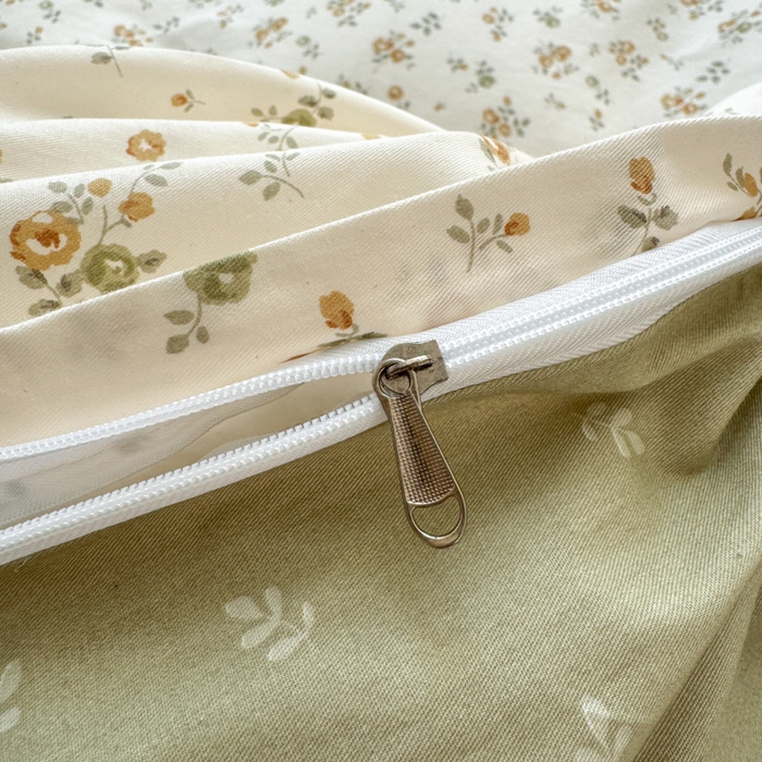 91家纺网 家纺一手货源 找家纺 清雅福 2025全棉13372小清新四件套和单被套早春系列第二批--单被套 秋雨花恋