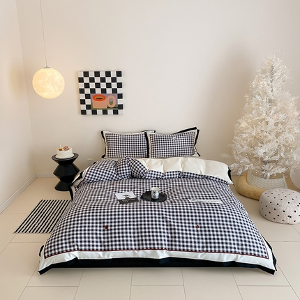 赫帛 2025新款赫本猫联名系列四件套-甜心格 甜心格-黑白