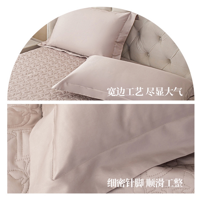 91家纺网 家纺一手货源 找家纺 （总）金喜2025新款100支全棉枕套宽边工艺100S长绒棉枕头套-莫兰迪色系