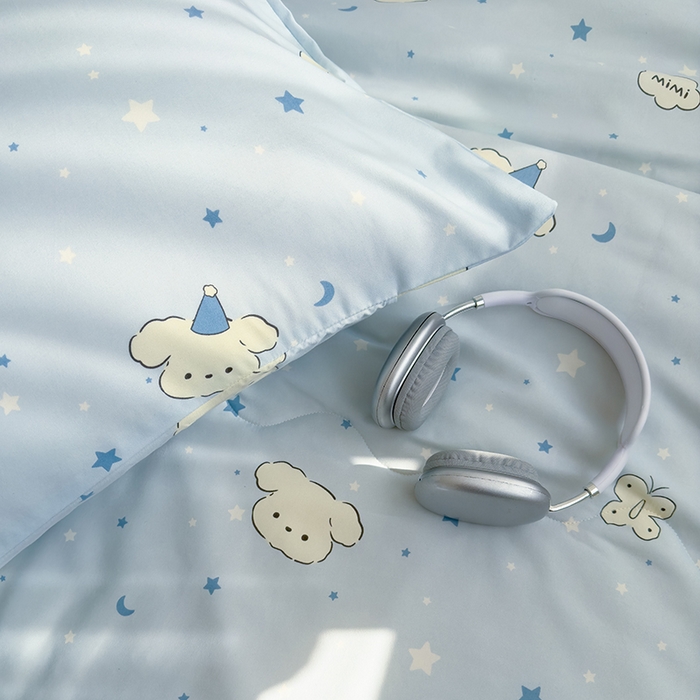 91家纺网 家纺一手货源 找家纺 老帅2025A类水洗双层纱夏被夏凉被空调被被芯直播爆款（有买家秀）小奶狗