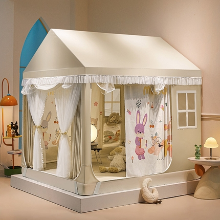 91家纺网 家纺一手货源 找家纺 （总）富莱星2025新款卡通儿童小房子蚊帐系列