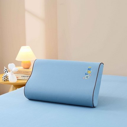 91家纺网 家纺一手货源 找家纺 （总）小猫派 2025新款磨毛全棉刺绣乳胶枕套纯棉儿童记忆枕芯套加厚吸汗成人颈椎枕套