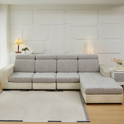 91家纺网 家纺一手货源 找家纺 逐日沙发套 2025提花沙发笠-古罗 浅灰