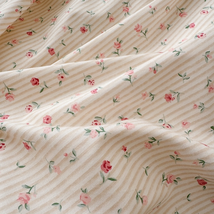 91家纺网 家纺一手货源 找家纺 清雅福 2025全棉13372小清新四件套和单被套早春系列第二批--四件套 朴之风