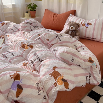 91家纺网 家纺一手货源 找家纺 （总）仟人梦 2025新款水洗棉印花四件套