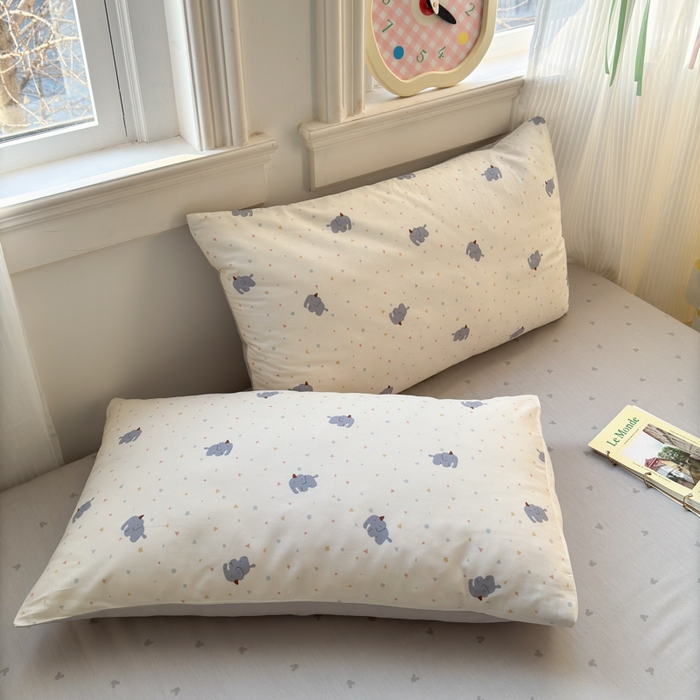 91家纺网 家纺一手货源 找家纺 清雅福 2025全棉13372小清新四件套和单被套早春系列第二批--单被套 萌象派对