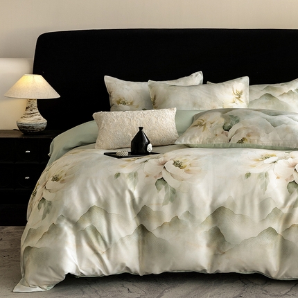 91家纺网 家纺一手货源 找家纺 （总）立奥被业 2025年新款100%兰精天丝四件套天丝数码印花四件套