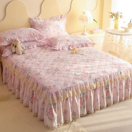 91家纺网 家纺一手货源 找家纺 （总）美达家纺 2025新款全棉印花夹棉床裙