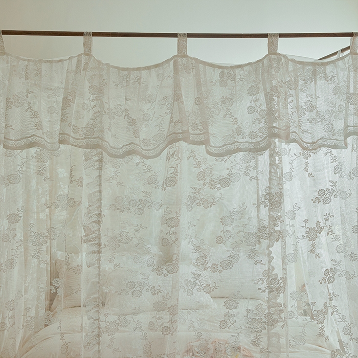 91家纺网 家纺一手货源 找家纺 （总）都市缘蚊帐 2025新款A902穿杆落地宫廷蚊帐烤漆支架款