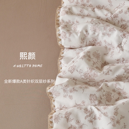91家纺网 家纺一手货源 找家纺 （总）暖阳 2025年新款大豆双层纱夏被四件套