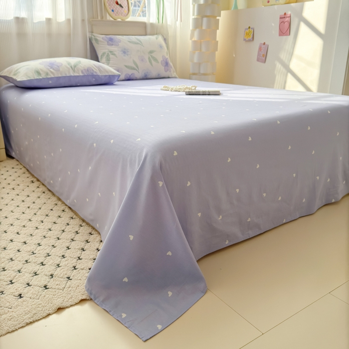 91家纺网 家纺一手货源 找家纺 清雅福 2025全棉13372小清新四件套和单被套早春系列第二批--单枕套 玺园