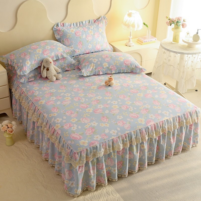 91家纺网 家纺一手货源 找家纺 （总）美达家纺 2025新款全棉印花单床裙