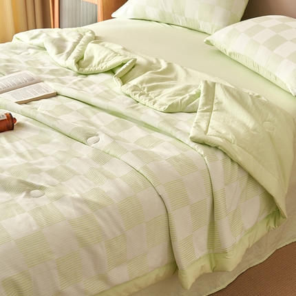 91家纺网 家纺一手货源 找家纺 （总）一加一 2025新款A类九宫格提花大豆夏被被子被芯