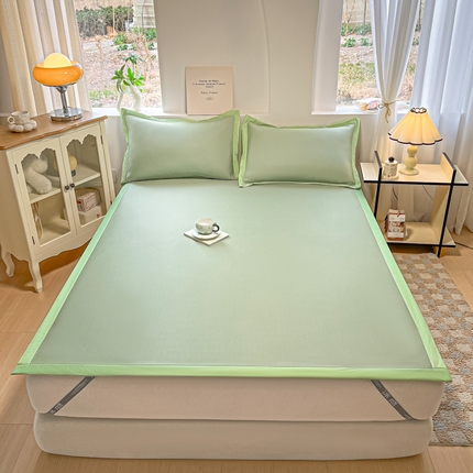 鑫琪莱家纺 2025云母凉感冰丝席 床席款-云母绿