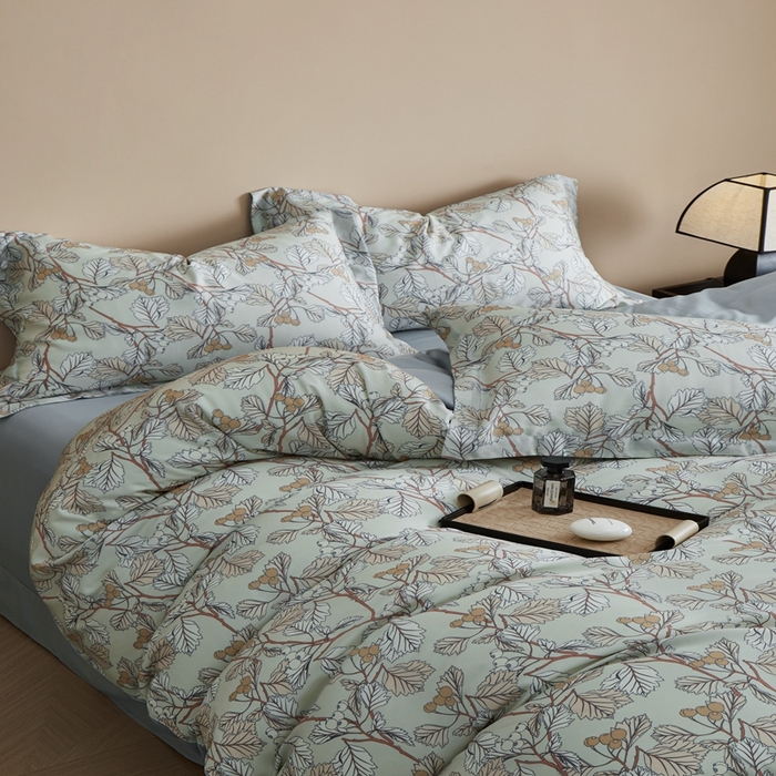 91家纺网 家纺一手货源 找家纺 顾家家居 2025新款莱塞尔数码印花四件套 蔓艺