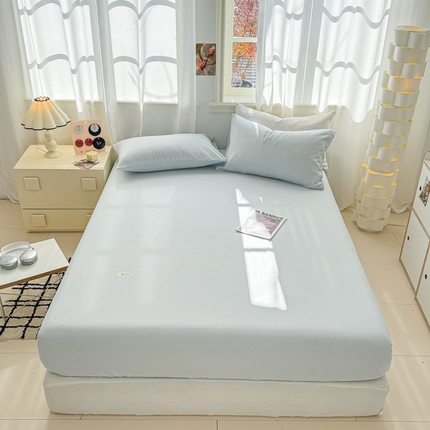 眠博士2025新款 全棉双层纱 单床笠 双层纱床笠-暮色兰