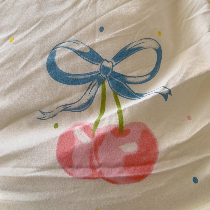 91家纺网 家纺一手货源 找家纺 仟人梦 2025新款水洗棉印花四件套 爱心波波