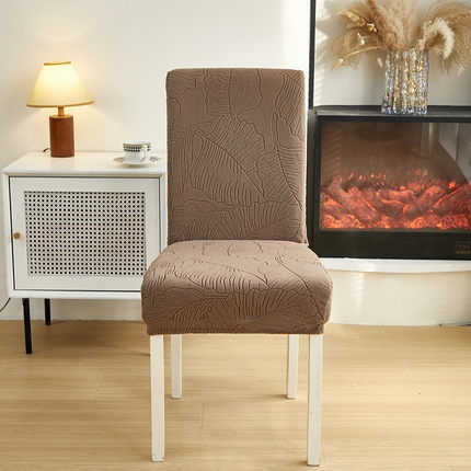 91家纺网 家纺一手货源 找家纺 逐日沙发套 2025新款提花绒椅套-叶沙 咖色