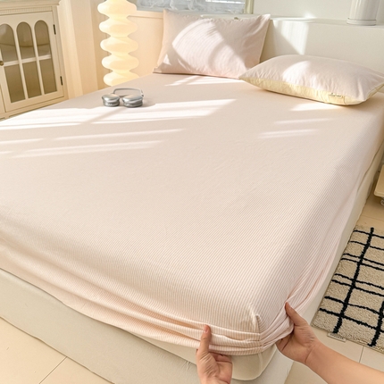 91家纺网 家纺一手货源 找家纺 眠博士2025新款全棉老粗布床笠 老粗布床笠-细条玉