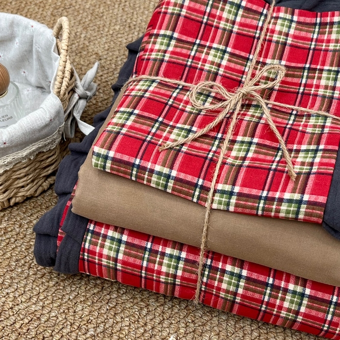 91家纺网 家纺一手货源 找家纺 荣轩 2024新款全棉印花双层纱四件套 皱皱纱花边款 山楂树