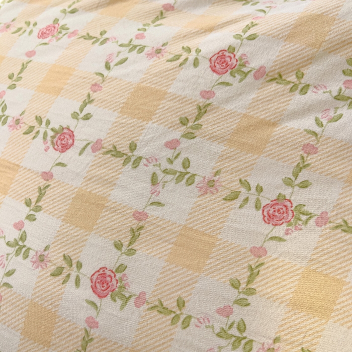 91家纺网 家纺一手货源 找家纺 仟人梦 2025新款水洗棉印花四件套 彩漾格