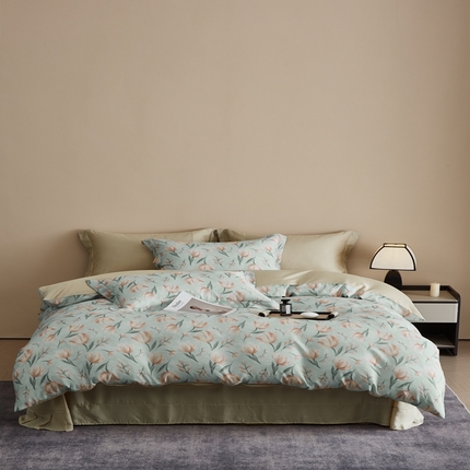 顾家家居 2025新款莱塞尔数码印花四件套 荨香