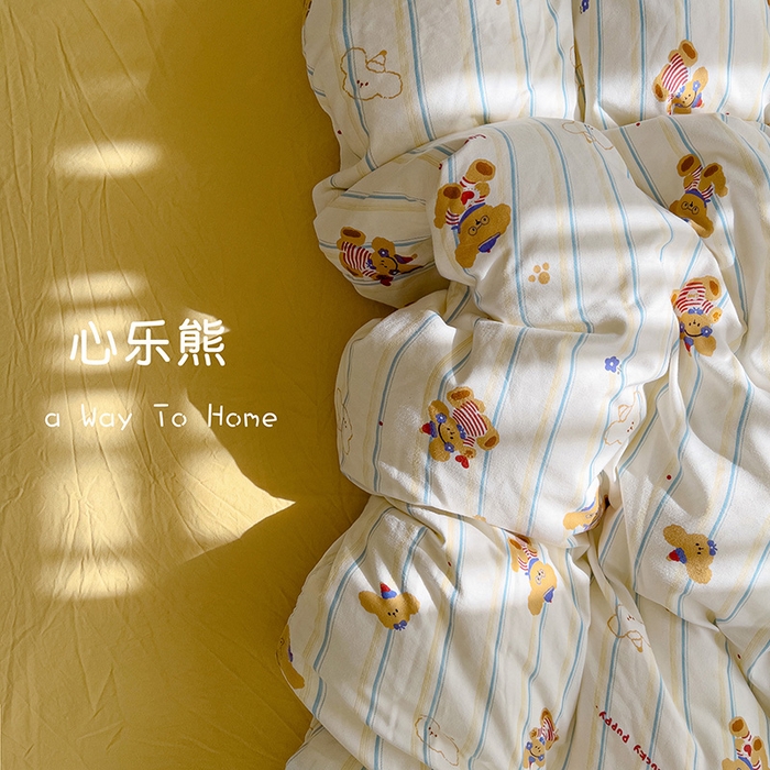 91家纺网 家纺一手货源 找家纺 （总）仟人梦 2025新款水洗棉印花四件套