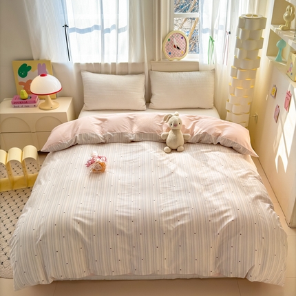 清雅福 2025全棉13372小清新四件套和单被套早春系列第二批--单被套 渡心