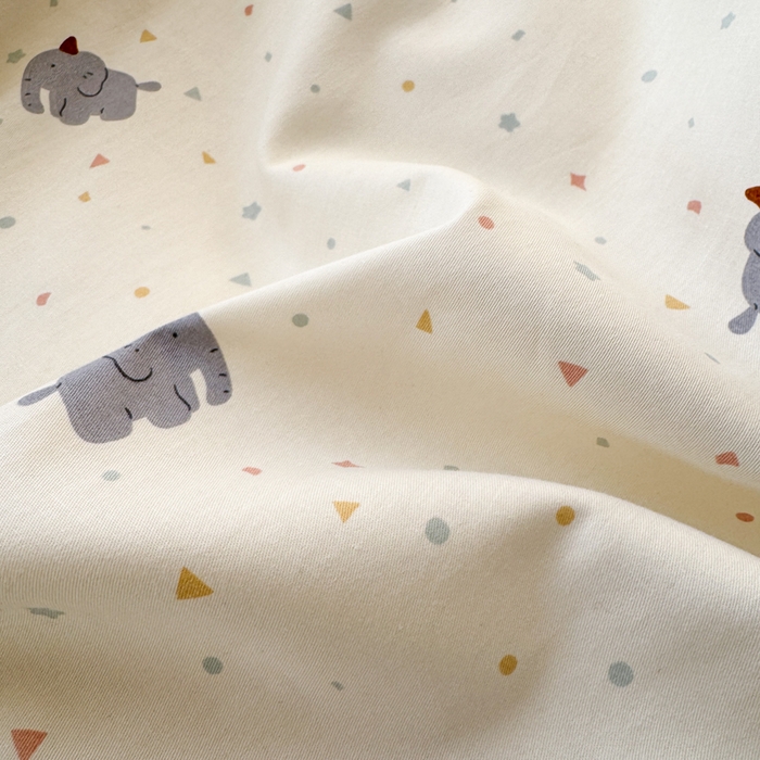 91家纺网 家纺一手货源 找家纺 清雅福 2025全棉13372小清新四件套和单被套早春系列第二批--单枕套 萌象派对