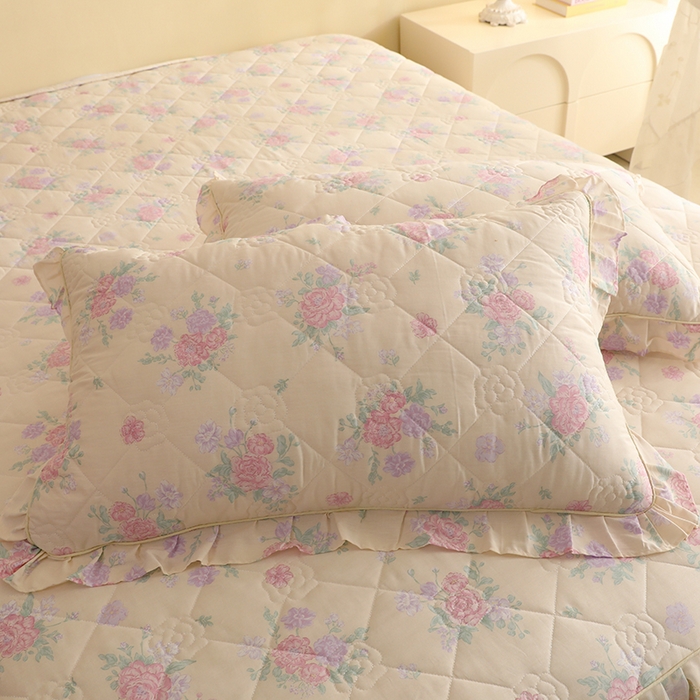 91家纺网 家纺一手货源 找家纺 美达家纺 2025新款全棉印花单床裙 幽香私语黄