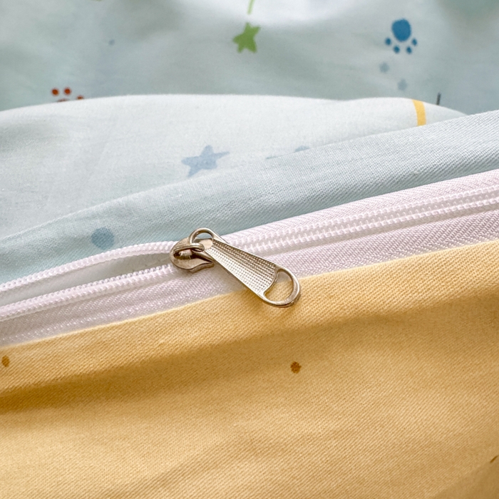 91家纺网 家纺一手货源 找家纺 清雅福 2025全棉13372小清新四件套和单被套早春系列第二批--单被套 旺柴犬·蓝