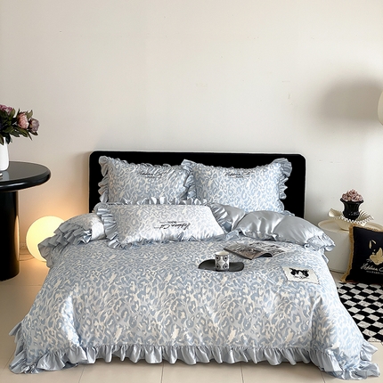 91家纺网 家纺一手货源 找家纺 （总）赫帛 2025新款赫本猫联名系列四件套-豹纹猫咪