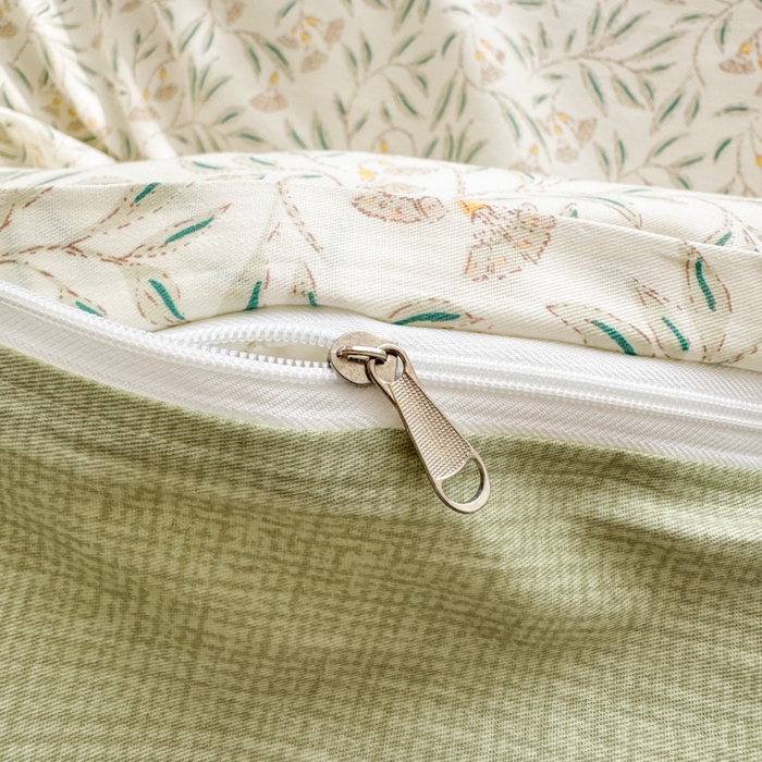 91家纺网 家纺一手货源 找家纺 清雅福 2025全棉13372小清新四件套和单被套早春系列第二批--单被套 绿茵