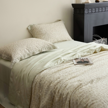 黛舒家居 2025新款天丝印花夏被四件套 溪涧花