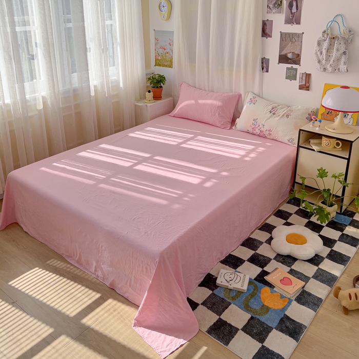 91家纺网 家纺一手货源 找家纺 仟人梦 2025新款水洗棉印花四件套 悦夏花季