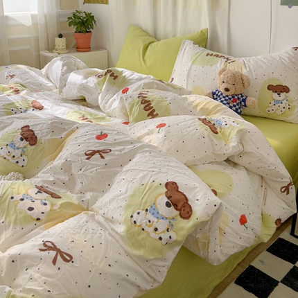 91家纺网 家纺一手货源 找家纺 （总）仟人梦 2025新款水洗棉印花四件套