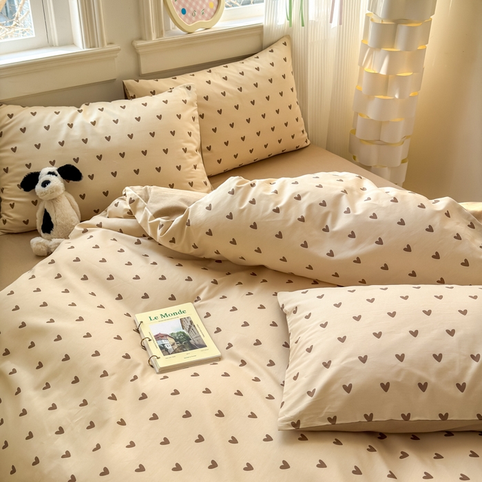 91家纺网 家纺一手货源 找家纺 清雅福 2025全棉13372小清新四件套和单被套早春系列第二批--单被套 心甜