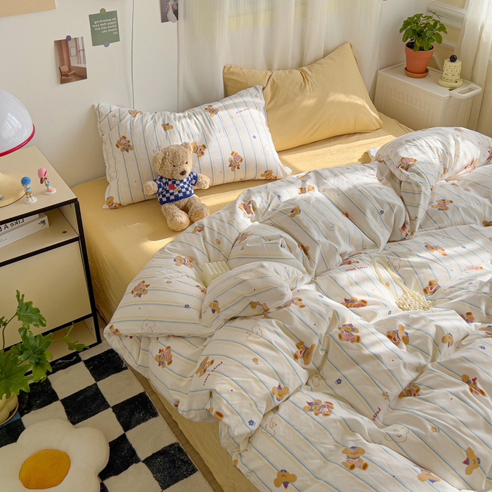 91家纺网 家纺一手货源 找家纺 （总）仟人梦 2025新款水洗棉印花四件套