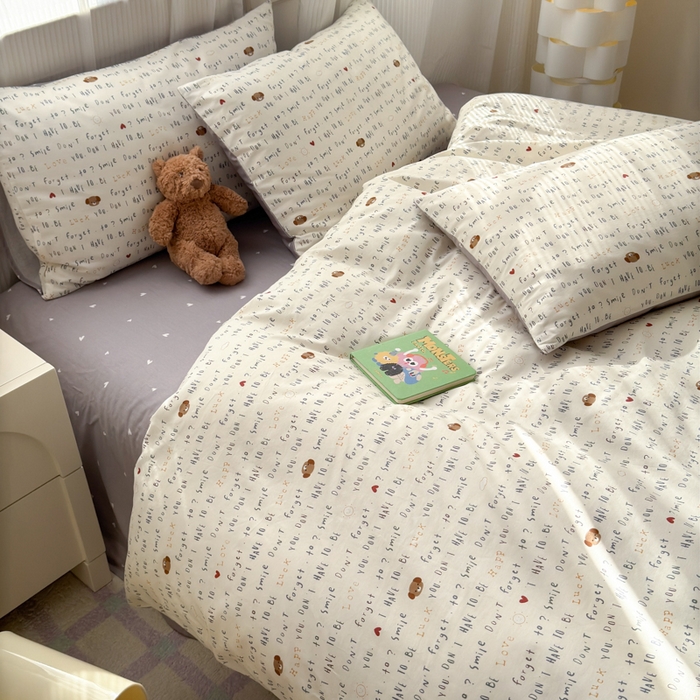 91家纺网 家纺一手货源 找家纺 清雅福 2025全棉13372小清新四件套和单被套早春系列第二批--四件套 甜心奶泡