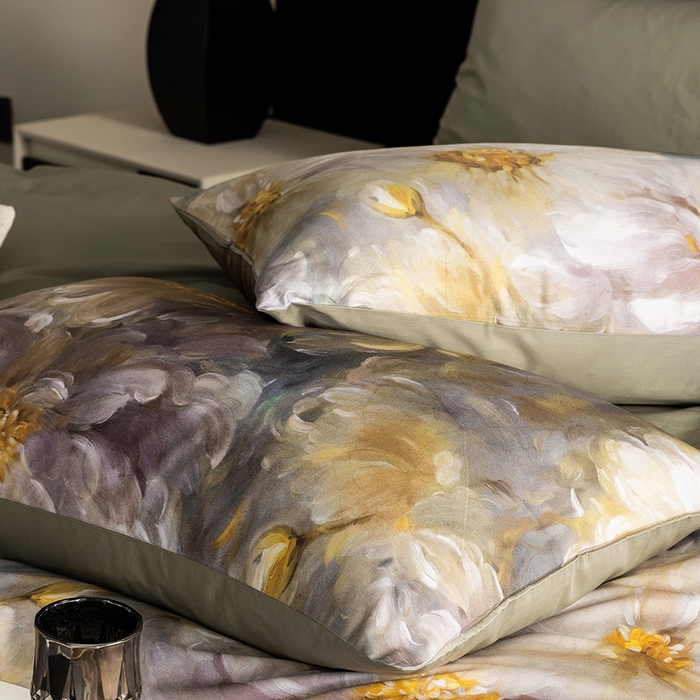 91家纺网 家纺一手货源 找家纺 立奥被业 2025新款60S数码印花四件套四件套 秋菊绿